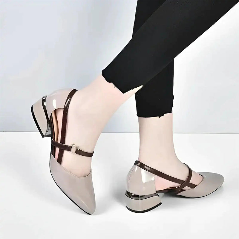 Pointed Toe Low Heel Sandals