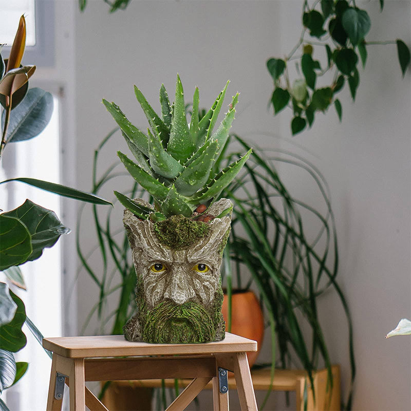 Resin Tree Stump Vase