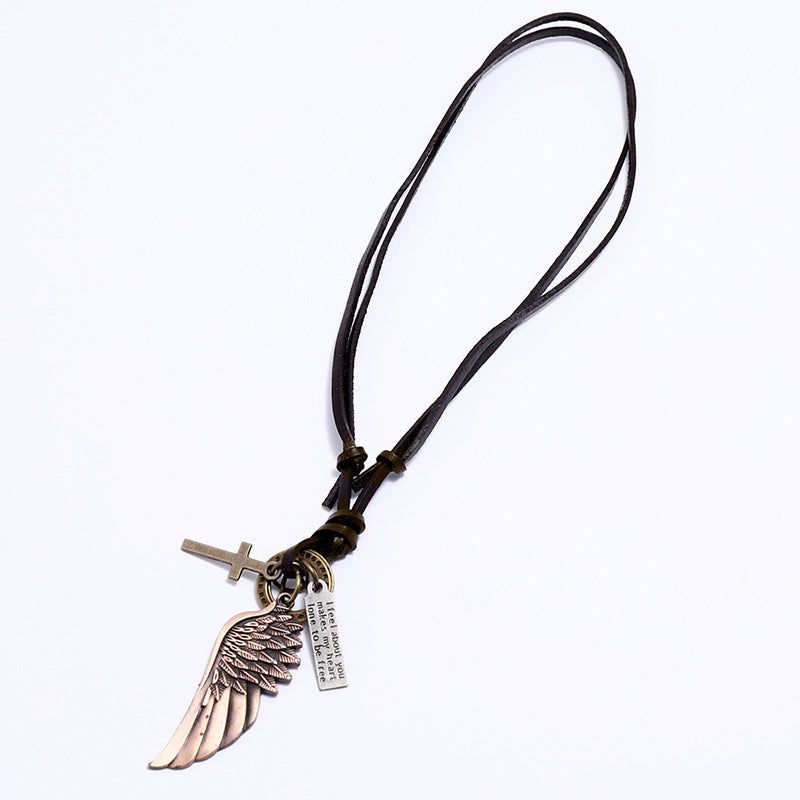 Personality Angel Wings Pendant Necklace
