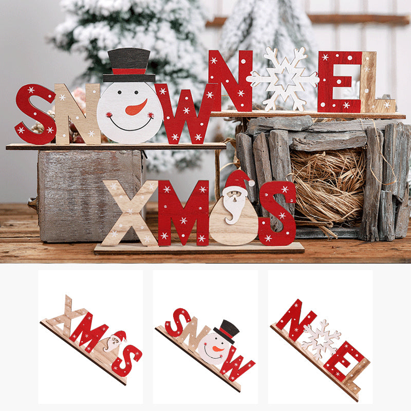 Wooden Painted Christmas Decorations