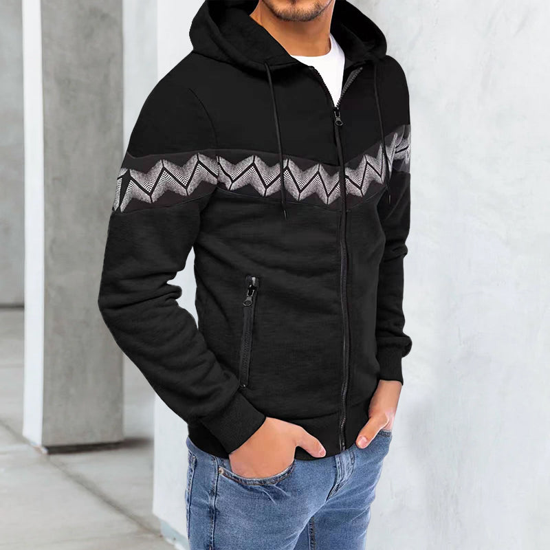 Men's Casual Hooded Zip Sweatshirt