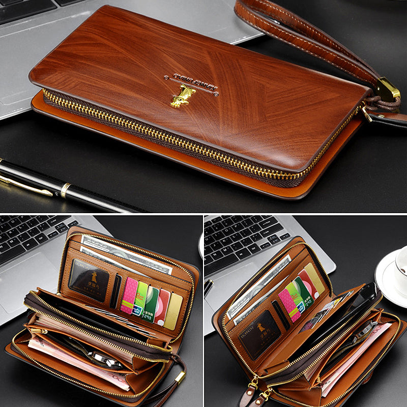 Vintage Double Zipper Wallet