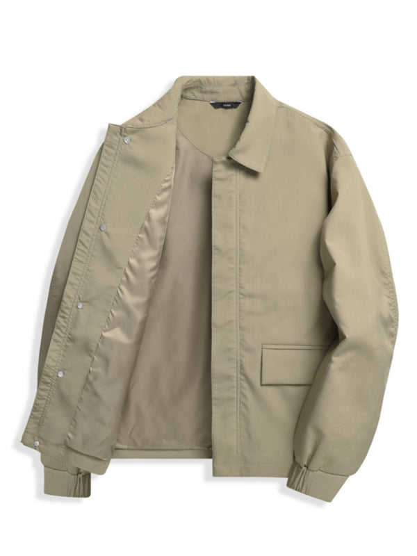 Men's Solid Color Casual Lapel Jacket