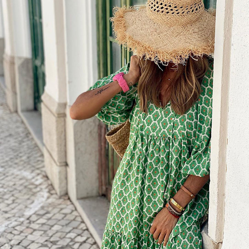 Puff Sleeve Beach Dress