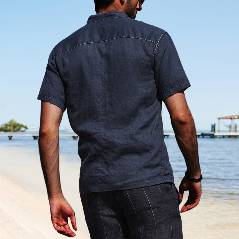 Men's Linen Short Sleeve Shirt