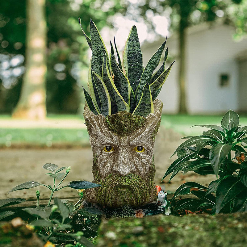 Resin Tree Stump Vase