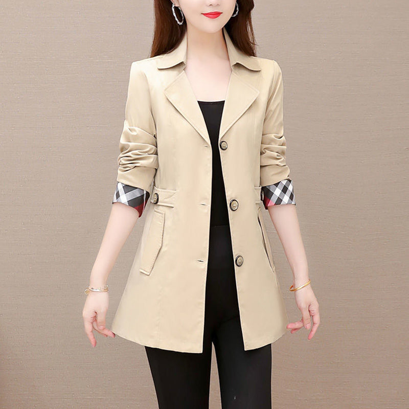 Classic Contrast Colors Wind Coat Jacket