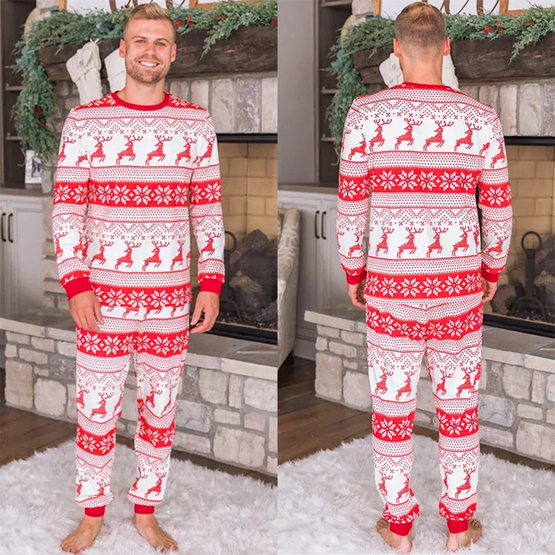 Red Elk Christmas Family Pajamas