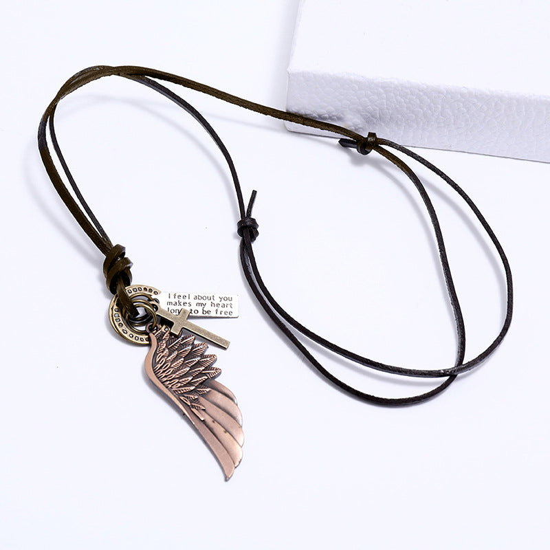 Personality Angel Wings Pendant Necklace