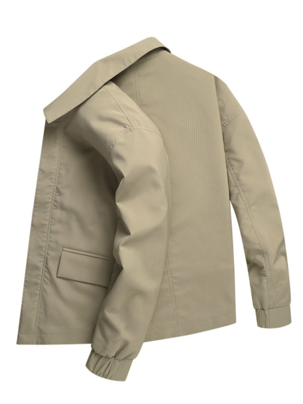 Men's Solid Color Casual Lapel Jacket