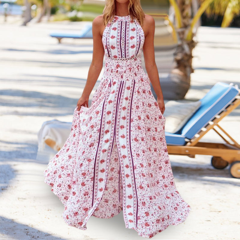 Summer Printed Long Beach Dress