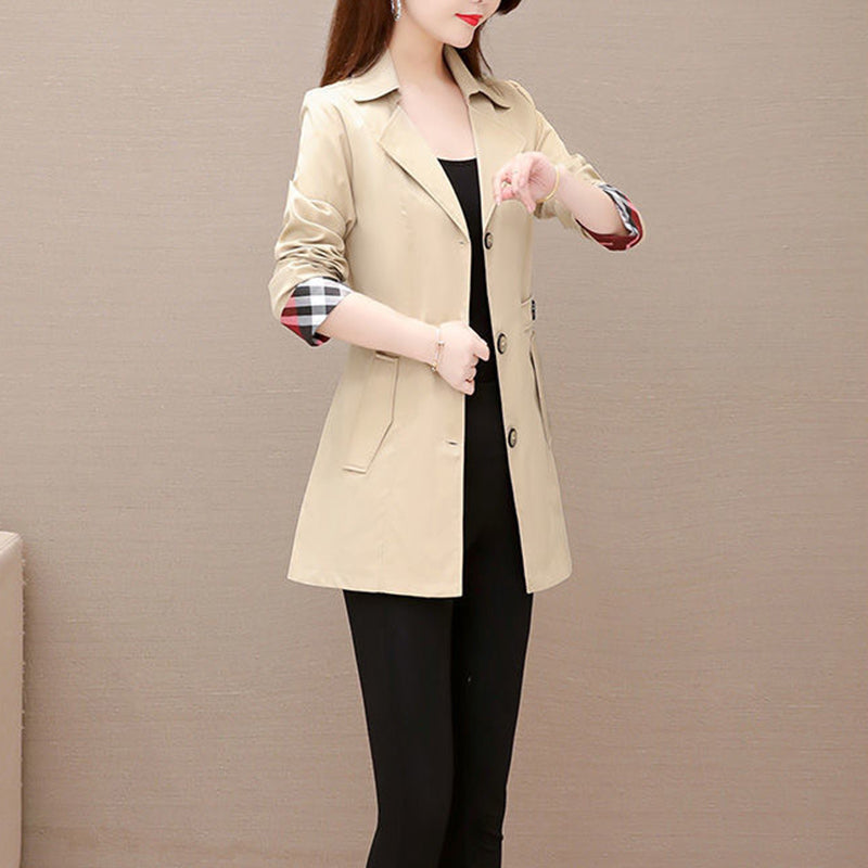 Classic Contrast Colors Wind Coat Jacket