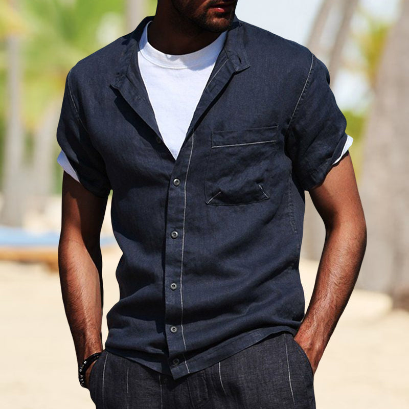 Men's Linen Short Sleeve Shirt