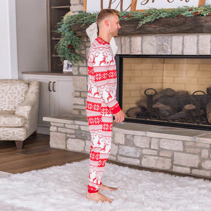Red Elk Christmas Family Pajamas