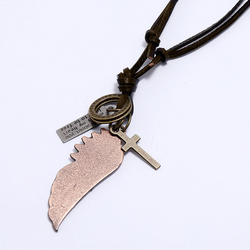 Personality Angel Wings Pendant Necklace