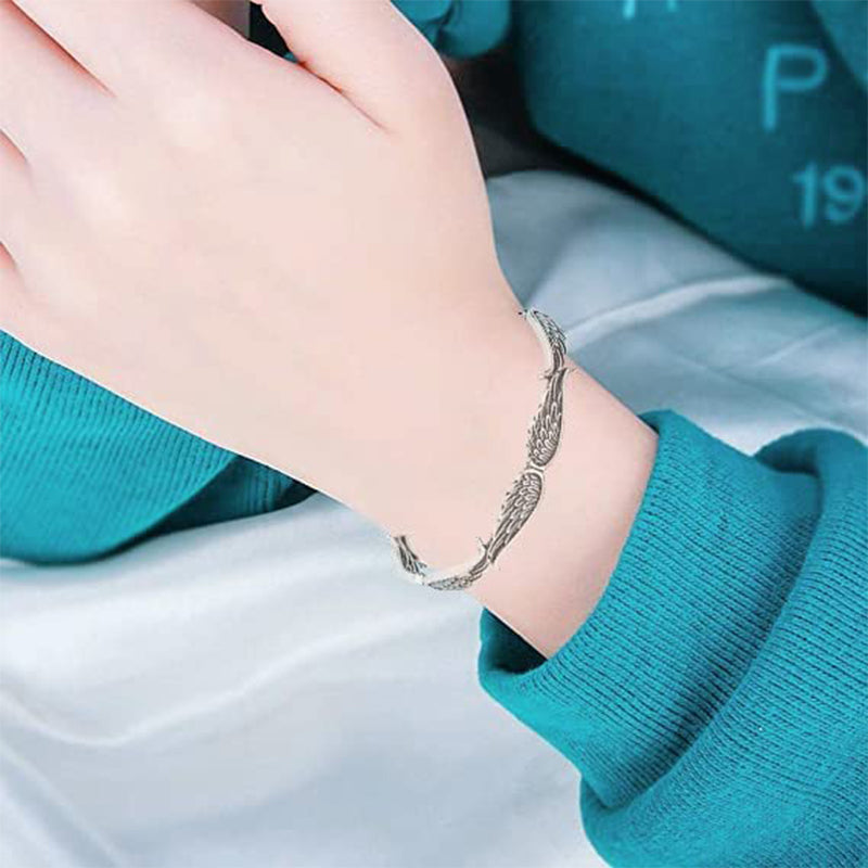 Angel Wings Vintage Style Sterling Bracelet
