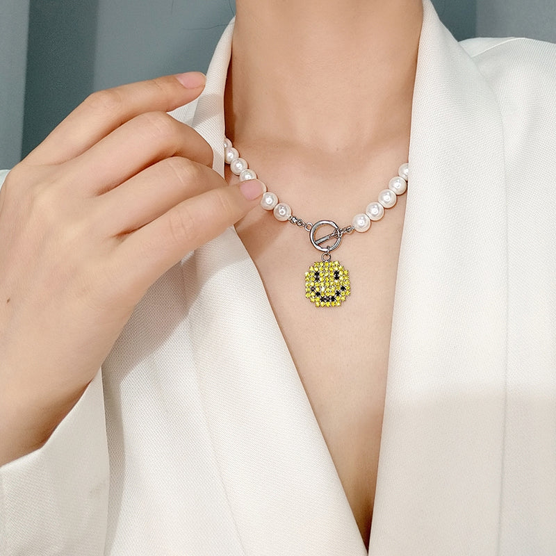 Smiley Pearl Necklace