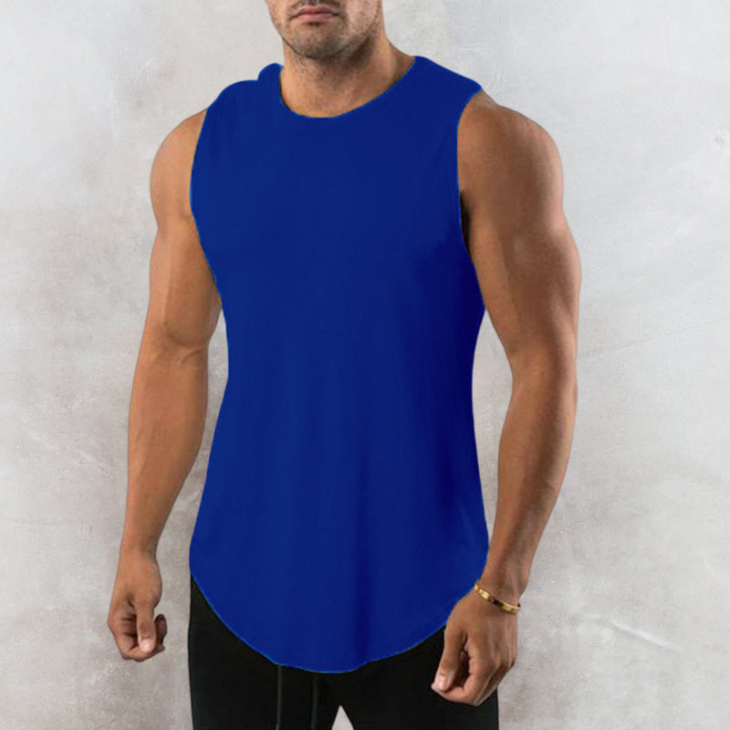 Men's Muscle Plain Crew Neck Sleeveless Vest