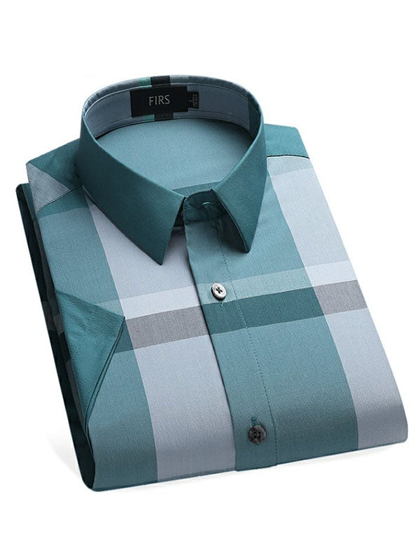 Contrast Check Short Sleeve Shirt