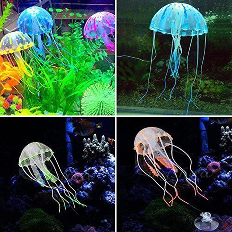 Fish Tank Landscaping Simulation Transparent Fluorescent Jellyfish