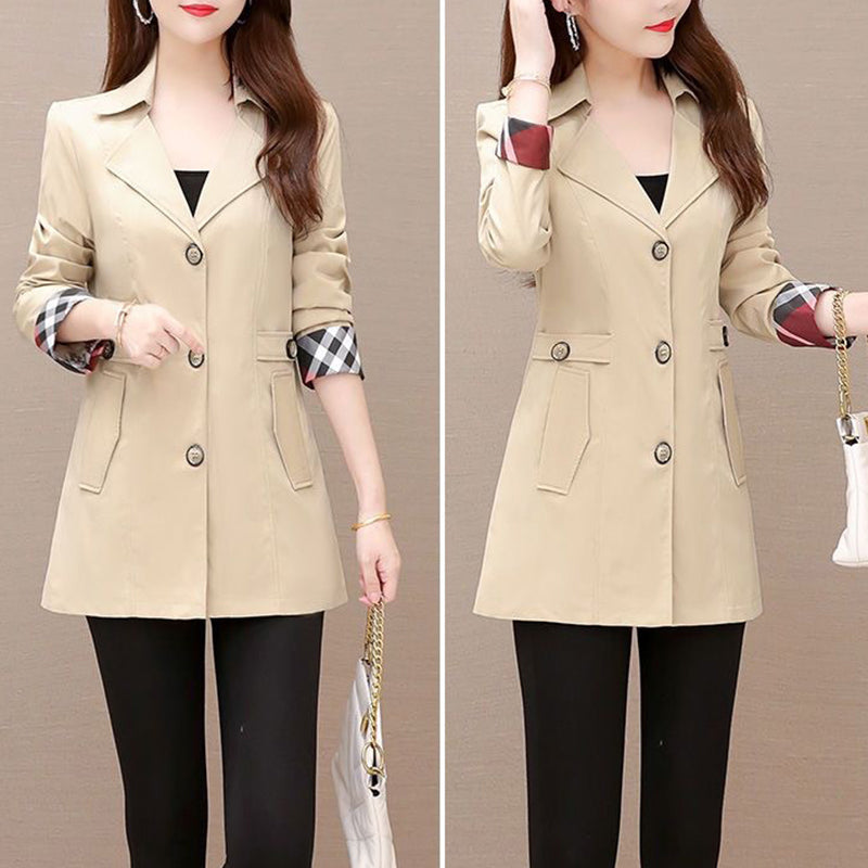 Classic Contrast Colors Wind Coat Jacket