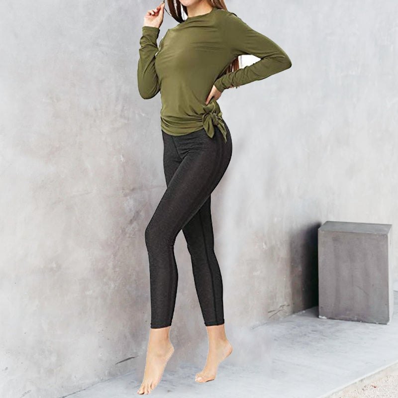 Round Neck Irregular Solid T-Shirt