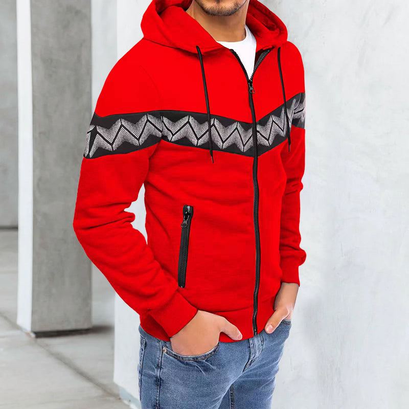 Men's Casual Hooded Zip Sweatshirt