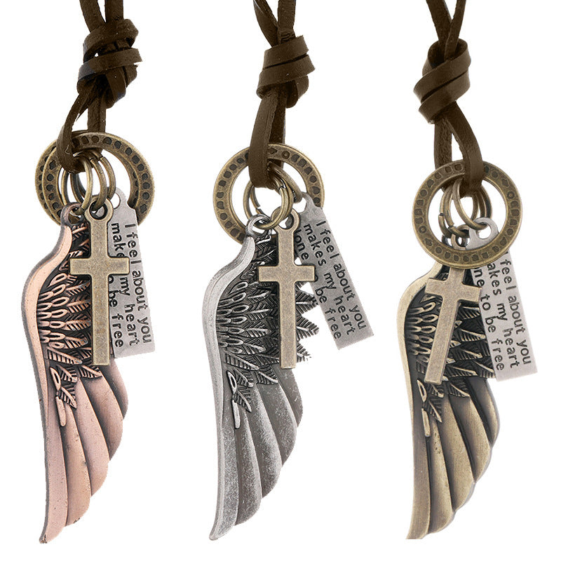 Personality Angel Wings Pendant Necklace