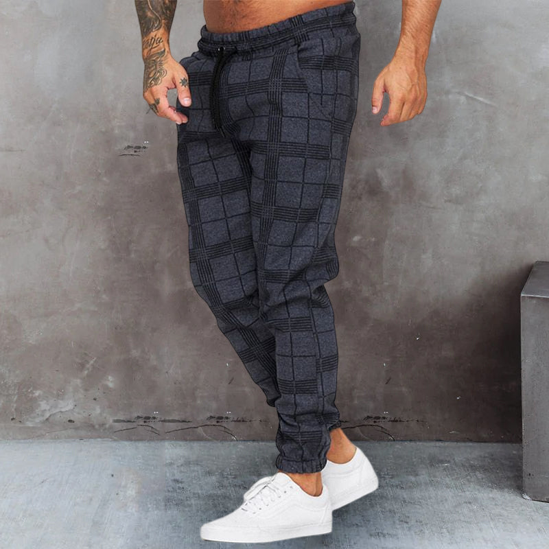 Printed High-waisted Sports Trousers