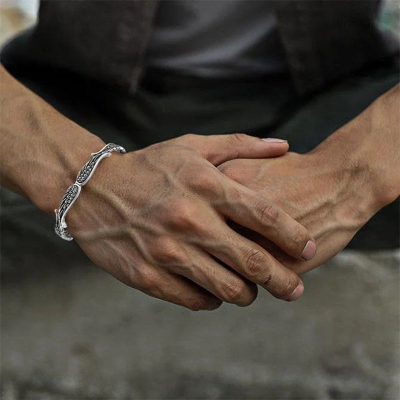 Angel Wings Vintage Style Sterling Bracelet