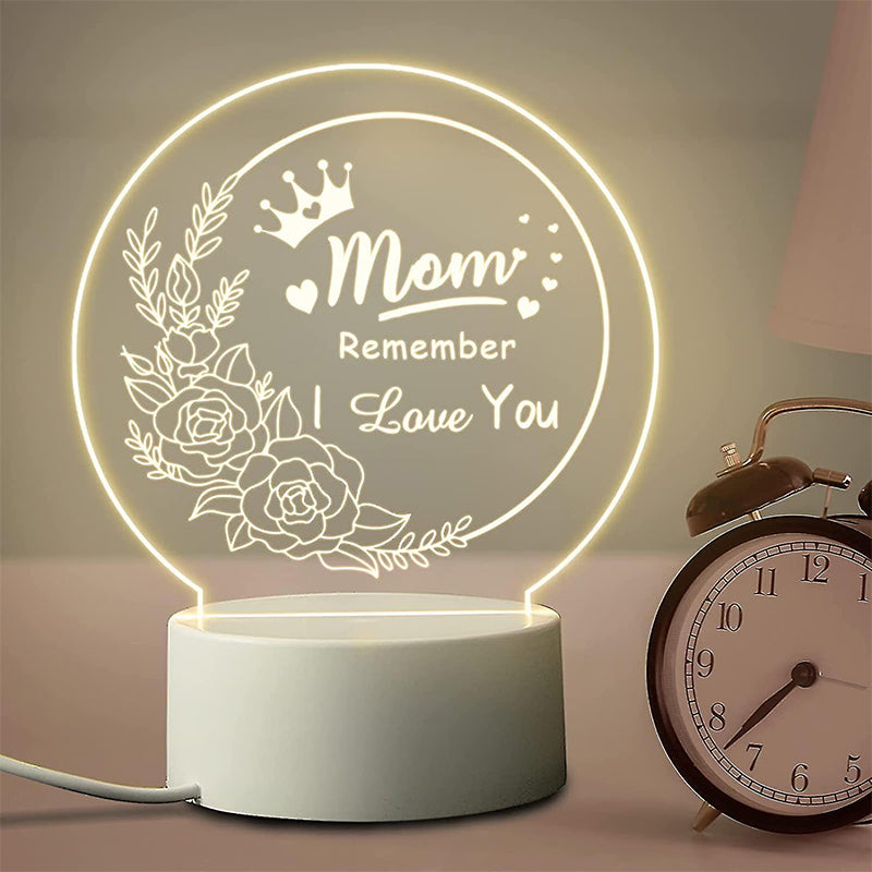 Acrylic Engraved Night Light - Best Mother’s Day Gifts