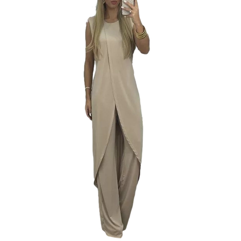 Sleeveless Mature Women Suit