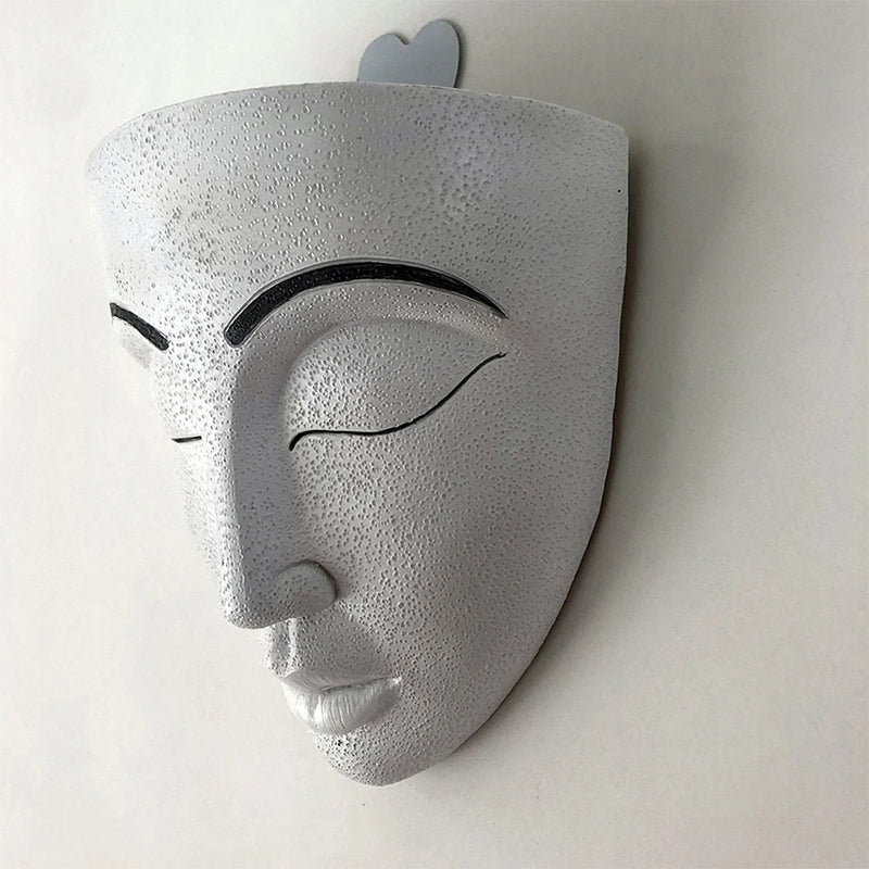 Resin Goddess Human Face Flower Pot