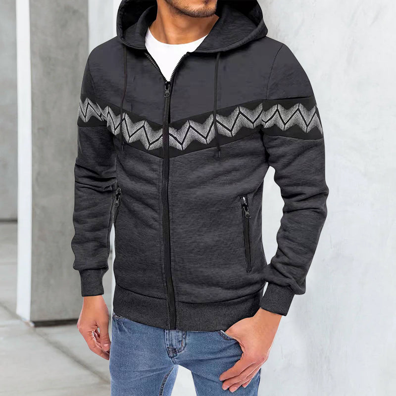 Men's Casual Hooded Zip Sweatshirt