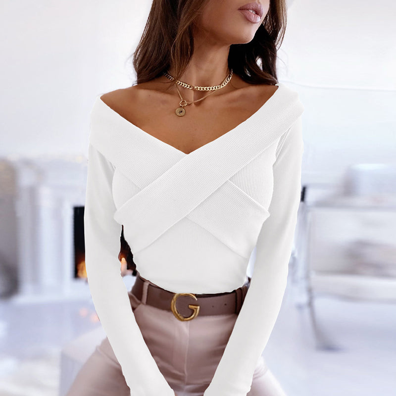 Double V-neck Sweater