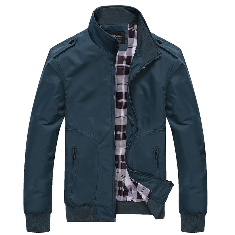 Thin Stand Collar Air Force Bomber Jacket