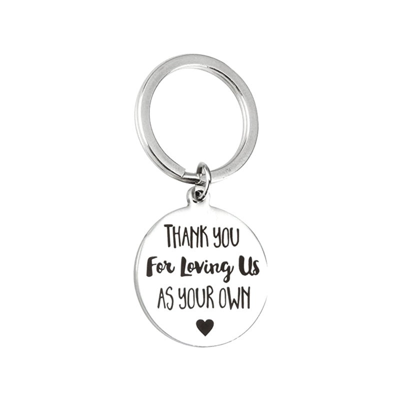 Thank You For Loving Us Stainless Steel Keychain