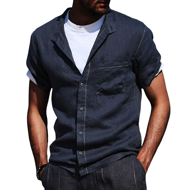 Men's Linen Short Sleeve Shirt