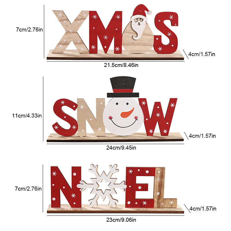 Wooden Painted Christmas Decorations