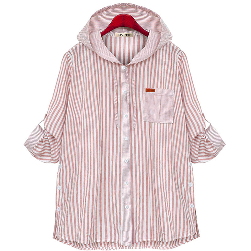 Hooded Fashion Long Sleeve Shirt