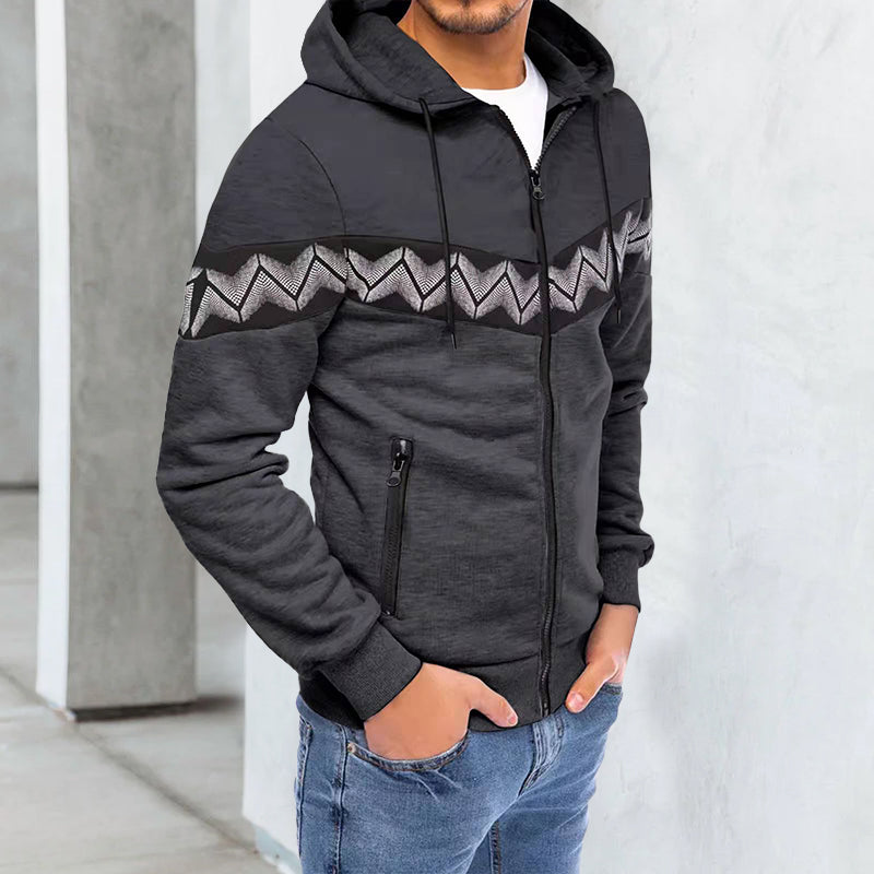 Men's Casual Hooded Zip Sweatshirt