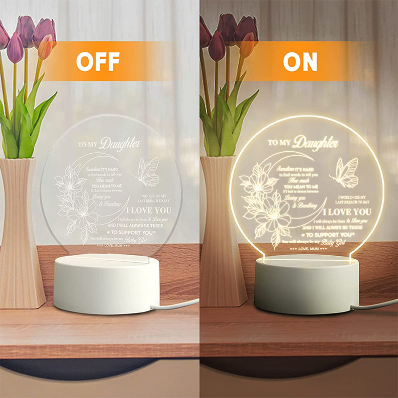 Acrylic Engraved Night Light - Best Mother’s Day Gifts