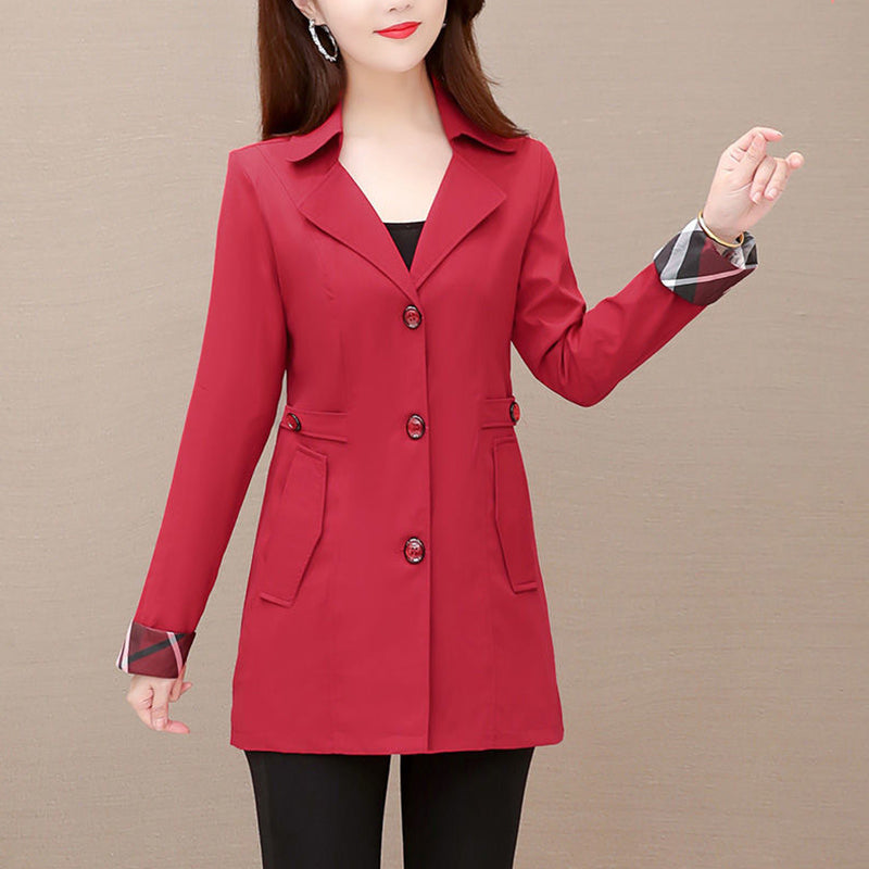 Classic Contrast Colors Wind Coat Jacket
