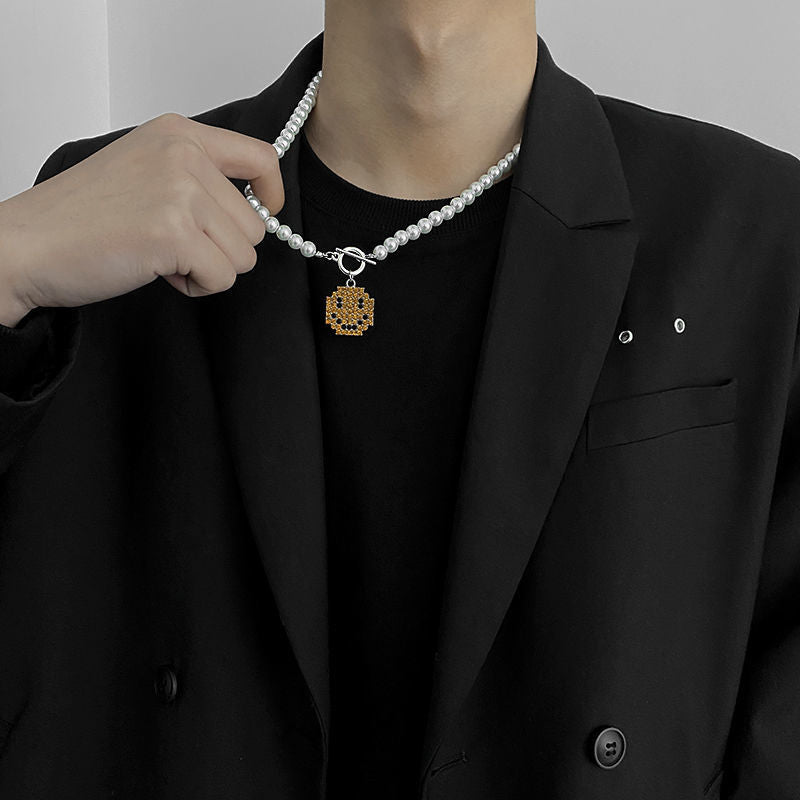 Smiley Pearl Necklace