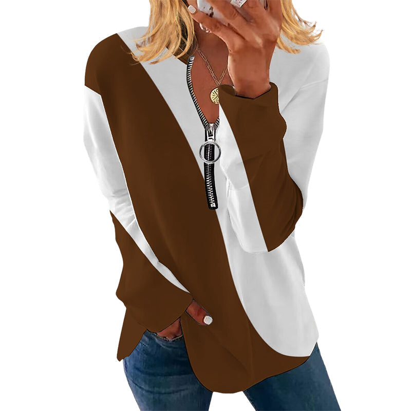 Color-block Long-sleeve T-shirt