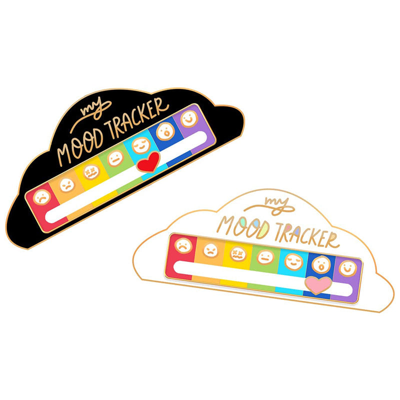 Mood tracker cloud brooch