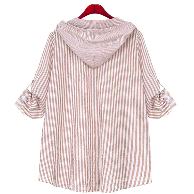Hooded Fashion Long Sleeve Shirt