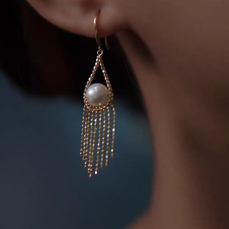 Pearl Fringe Earrings