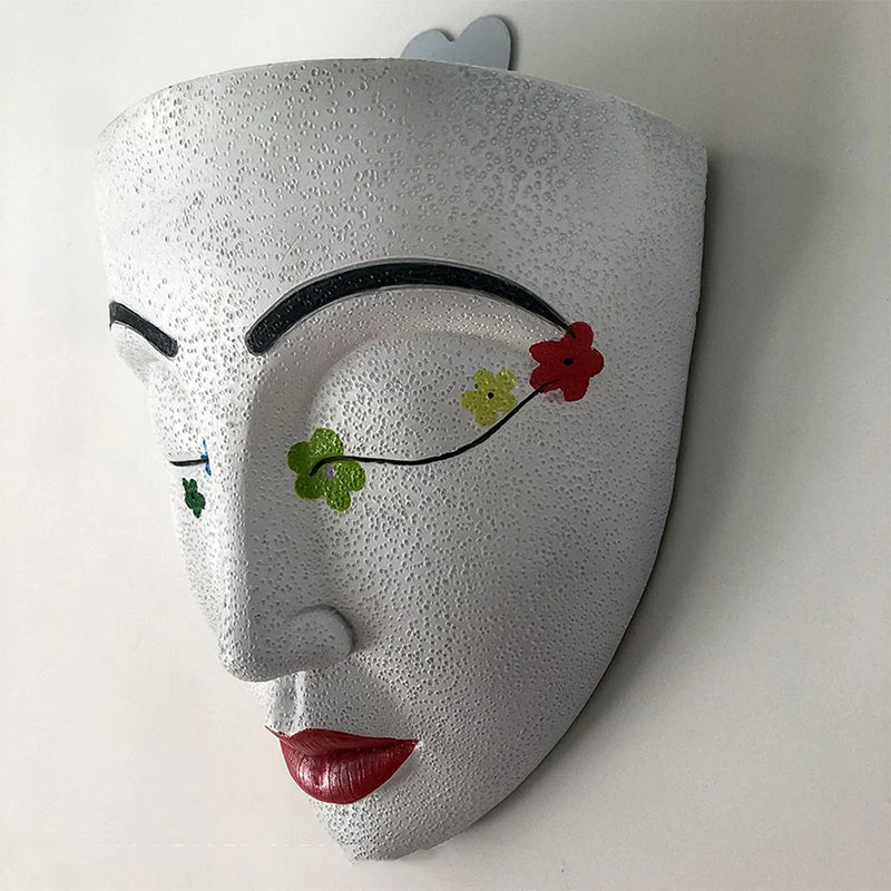 Resin Goddess Human Face Flower Pot