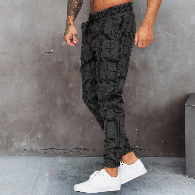 Printed High-waisted Sports Trousers